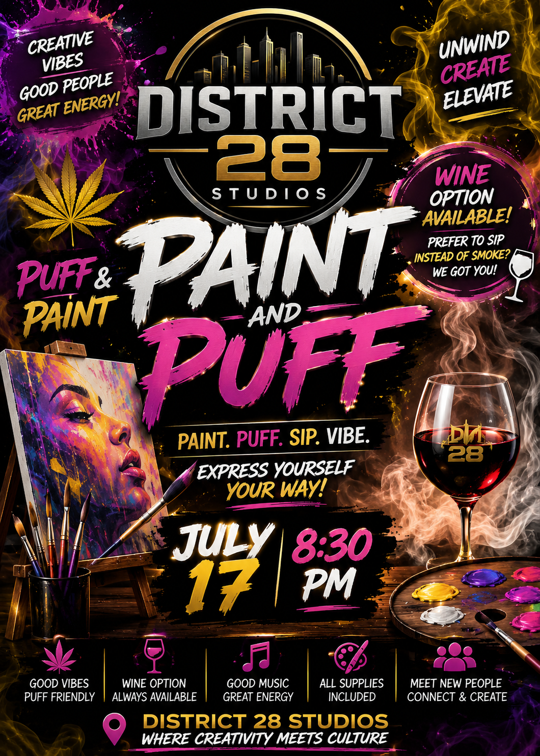 Paint & Puff flyer
