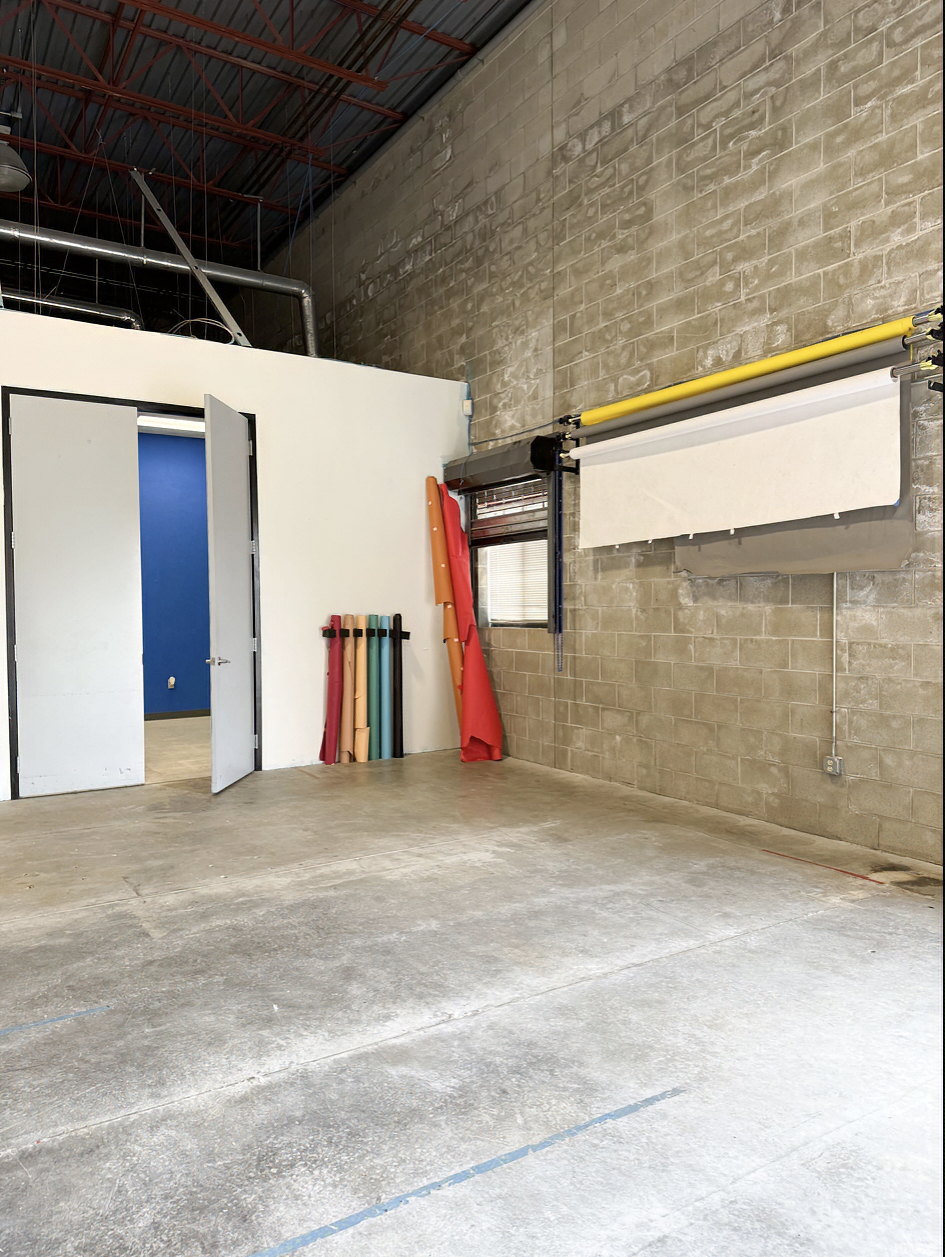 Loading bay and paper rack at District 28